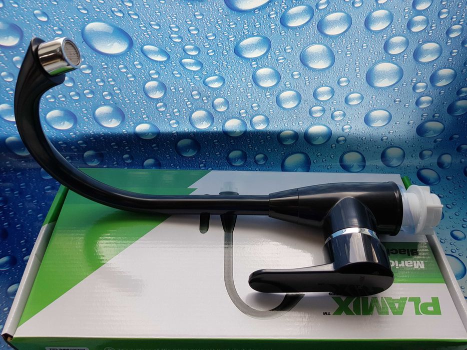 Смеситель змішувач для кухні Plamix Mario 011 White білий або Black