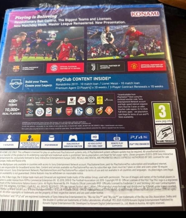 PES 2020 PS4 PS5 NOWA w folii Pro Evolution Soccer 2020 PS4 PS5 nowa w folii