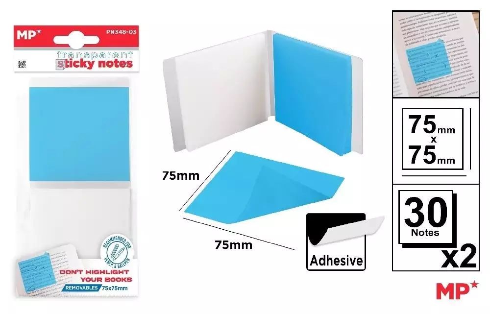 Karteczki Samoprzylepne Przezrocz 75X75Mm 2X30Szt. Nowy Produkt