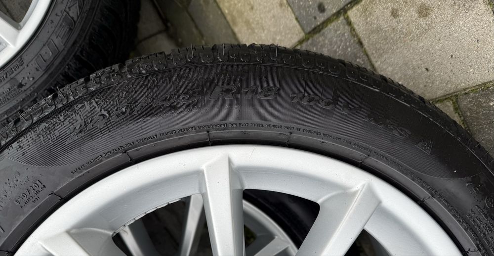 Oryginalne felgi Bmw F10 F11 E61 E60 5x120 et30 8J 245/45R18 zima