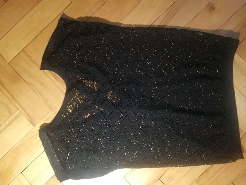 Pulz koszulka T-shirt siatka ażur r. XS i S