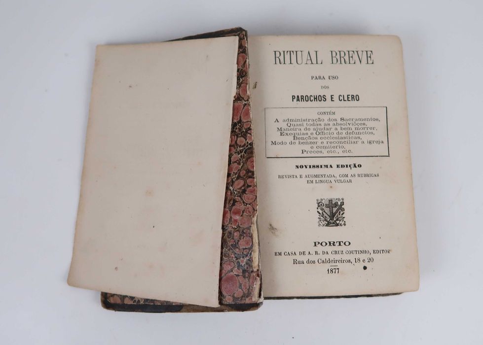 Ritual Breve para Uso dos Parochos e Clero 1877 (raro)