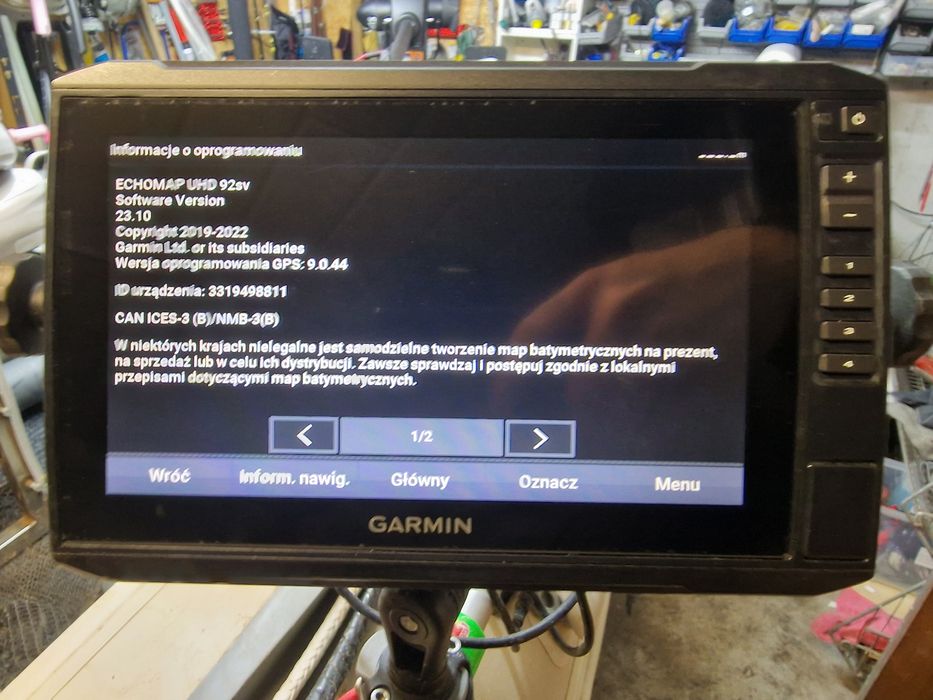 Garmin ECHOMAP UHD 92 sv z przetwornikiem GT-54