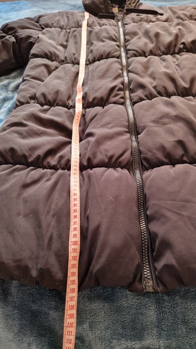 Gruba zimowa kurtka puchowa długa oversize