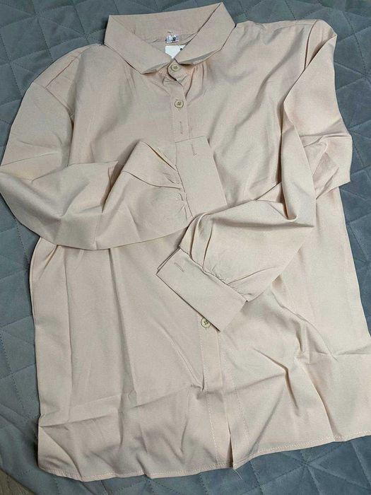 Атласна блуза світлий беж