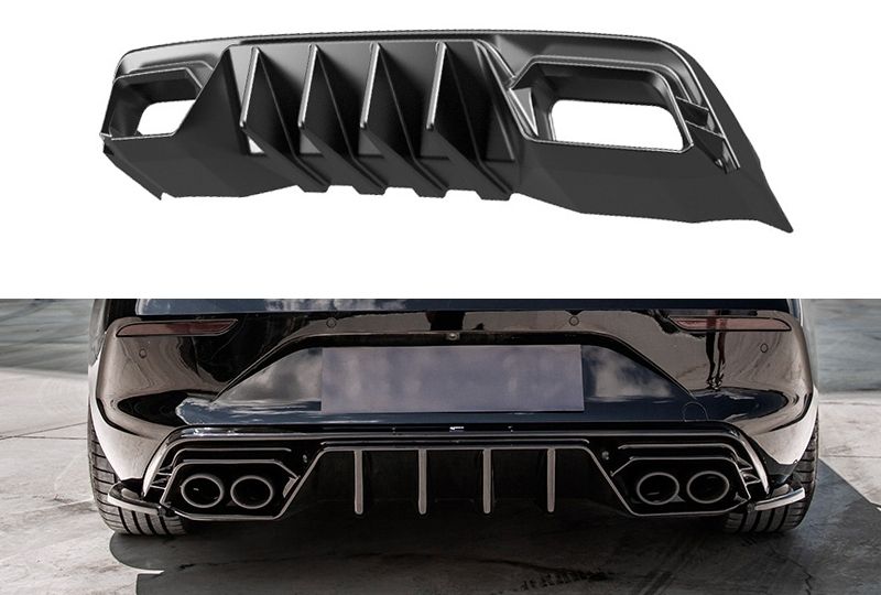 DIFUSOR TRASEIRO PARA CUPRA LEON 2020-2024 - PRETO BRILHO