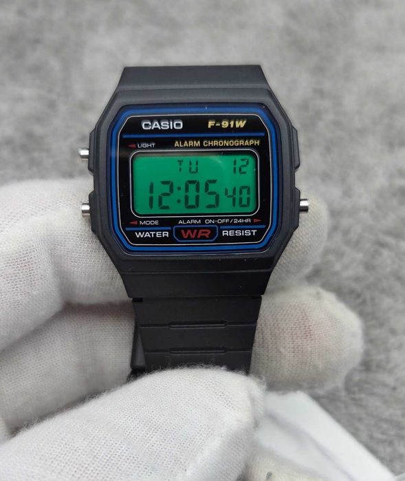 Casio F91 Bin Laden Green MOD F-91W-1YEG –Unikat