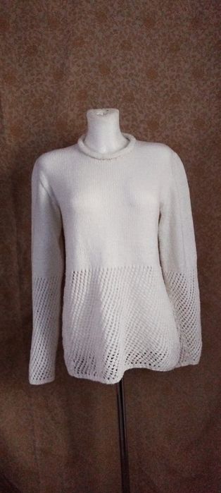 Sweter biały ażurkowy rozm. S-M