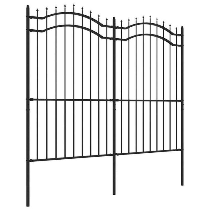 Cerca de Jardim em Aço Revestido a Pó – Preto – 240x215 cm