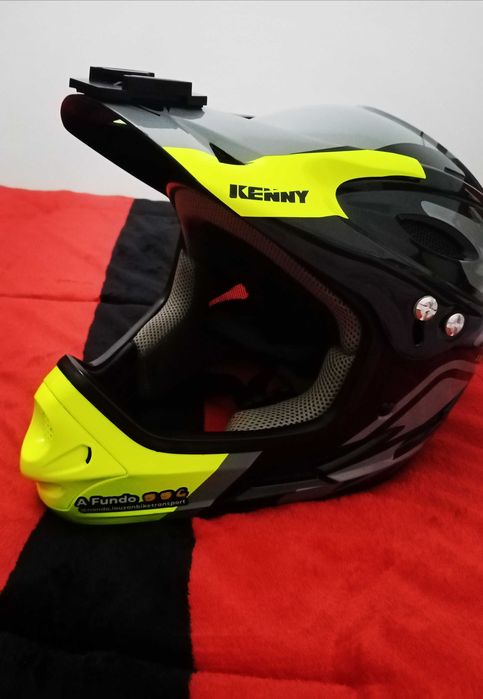 Capacete downhill Kenny black neon yellow 2021