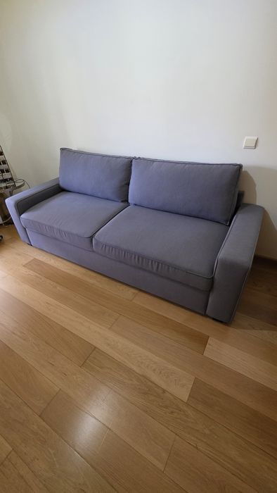 Sofá-cama cinzento