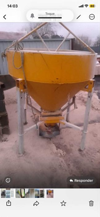 Balde / Funil para Betão com Descarga inferior Construção Civil