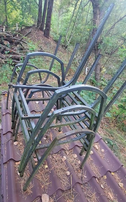 Krzesła ogrodowe stelaż kute ciężkie