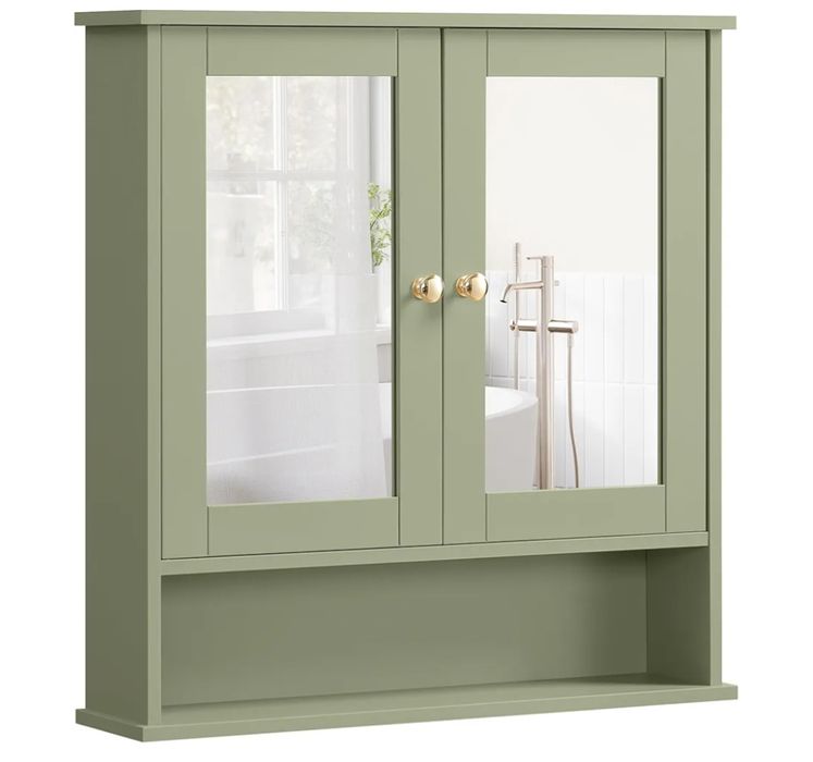 VASAGLE Szafka, półka lustrzana, szafka łazienkowa,  wisząca,