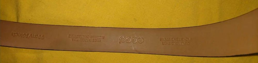 Ремень кожаный р.М 90см. Ecco Новый. Ремінь шкіряний Ecco. Пряжка Puma