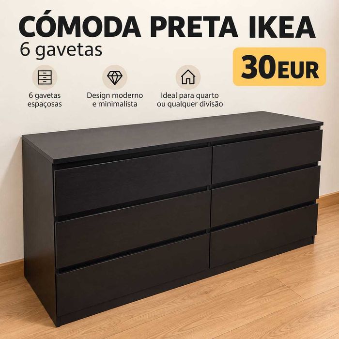 Lote de móveis para levantamento local — cama Queen, cómoda e mais