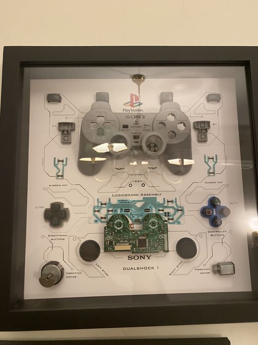 Moldura com Comando PlayStation 1 Dualshock 1