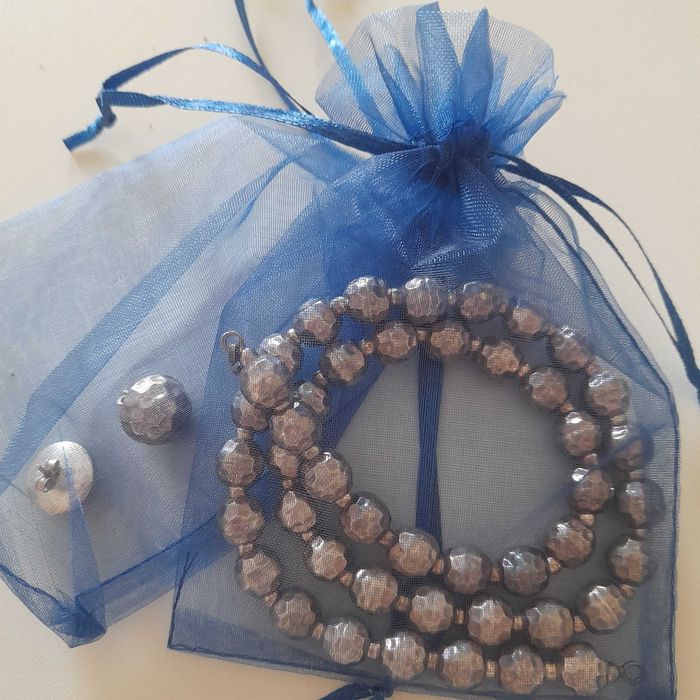 Conjunto Vintage Colar e Brincos - Prata