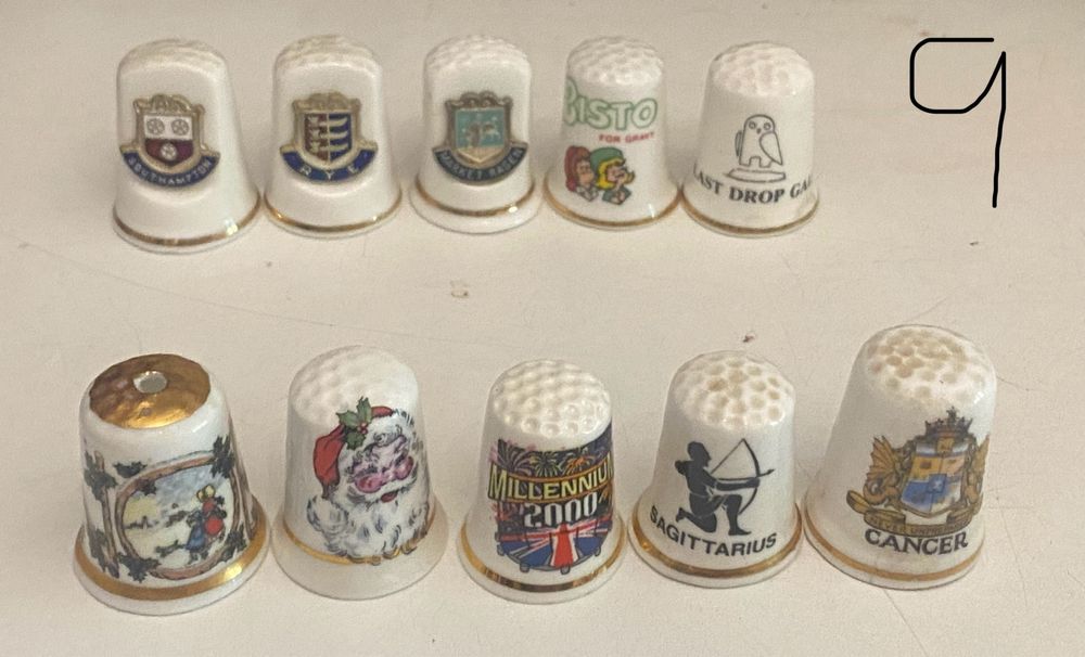 Lotes de 10 dedais variados