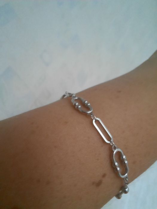 Срібний браслет з кульками