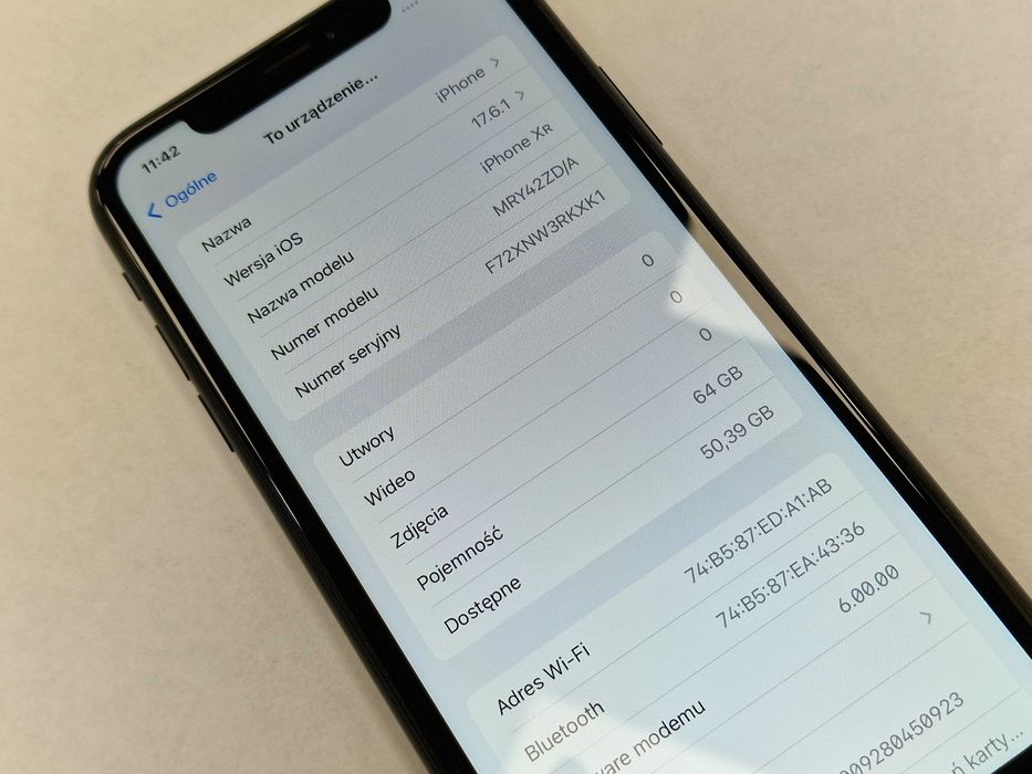 Iphone XR 64GB/ Black/ BAT 80%/ Grade A- + ładowarka/ Gwarancja