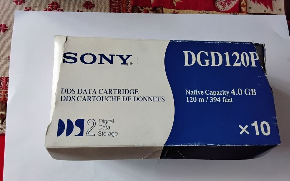 Cassetes Sony DDS 120 ou DAT