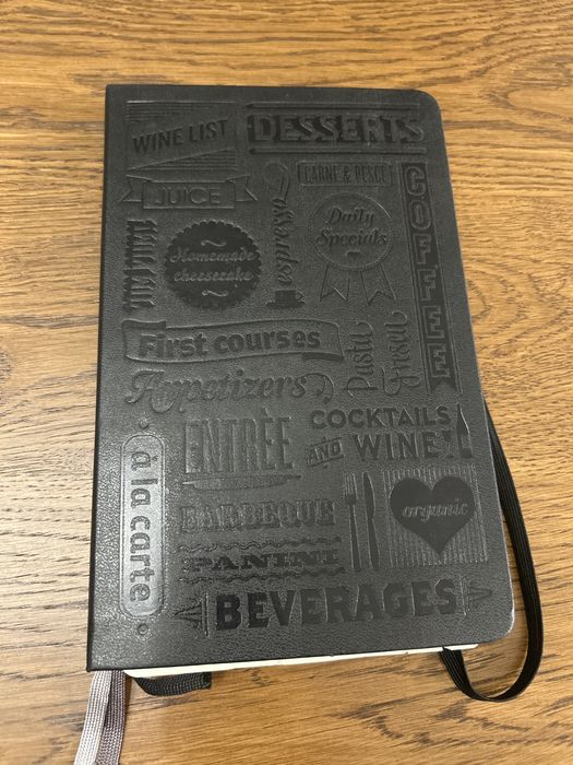 Notes  Moleskine „restaurants journal”