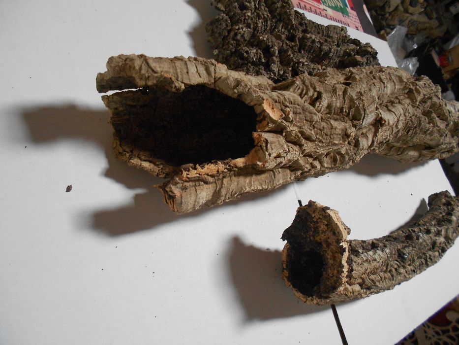 Tubos ocos cortiça decoracao toca terrario aquario ou outros