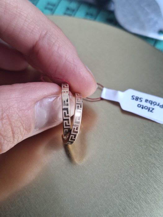 Złote kolczyki koła droga grecka p. 585,14K