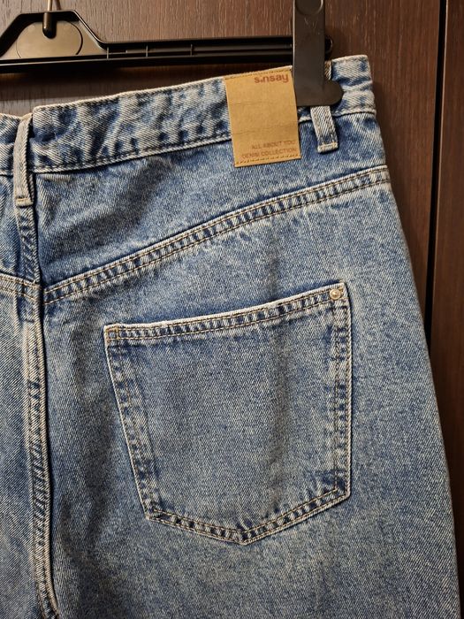 Dżinsy mom fit roz.42 Sinsay Nowe niebieskie