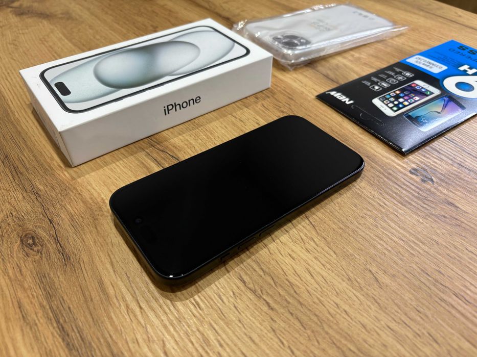 Okazja!!! Iphone 15 - Czarny! Super Stan! Gwarancja! Bateria 100% !