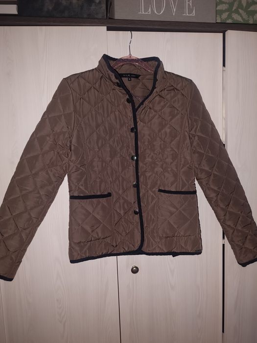 Kurtka VILA JOY | Mleczna Czekolada | Sztruksowe detale | Rozmiar 36 s