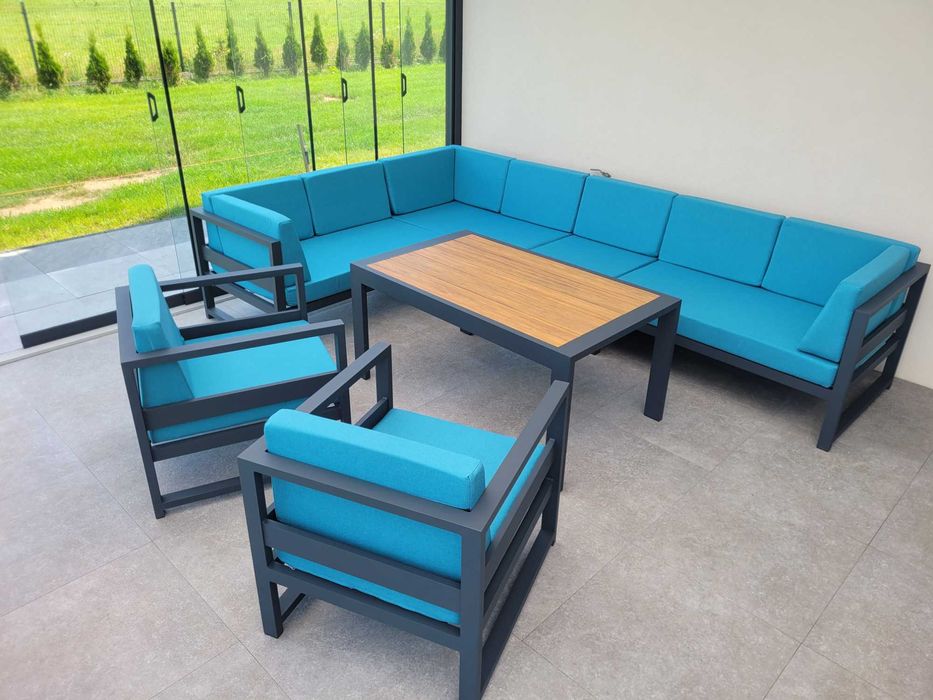 Meble tarasowe modułowe ogrodowe nowoczesne gruby profil ALUMINIUM PL