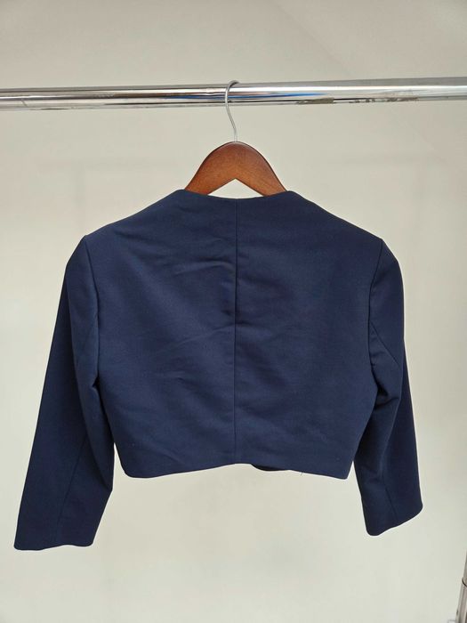 Granatowy żakiet marynarka krótki