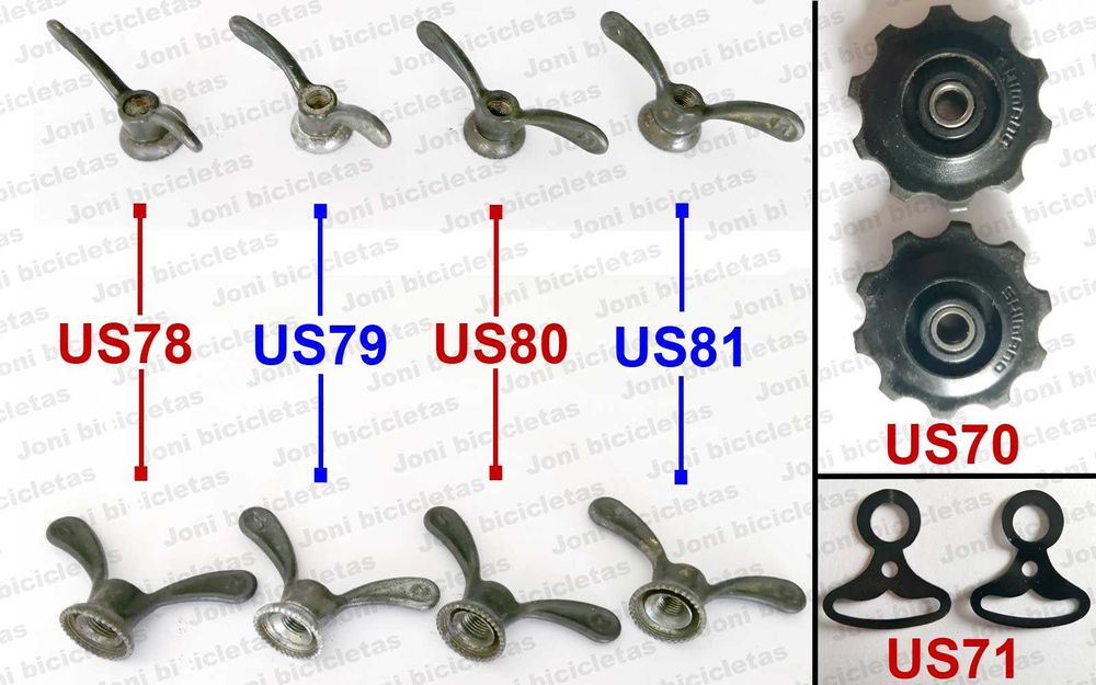 Peças antigas de bicicleta USADAS