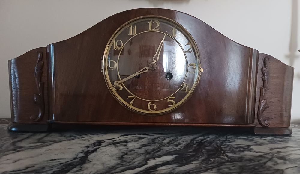 Zegar drewniany stojący PRL