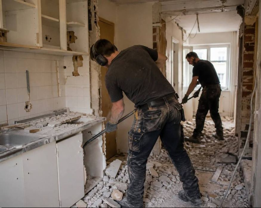 Demontaże, wyburzenia, sprzątanie,  wnoszenie materiałów