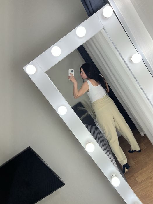 24 розмір батал 58 штани з поясом брюки висока посадка з кишенями