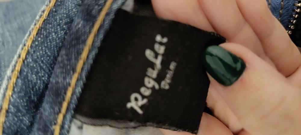 Calças de ganga, tamanho XS, usadas. Regular Denim
