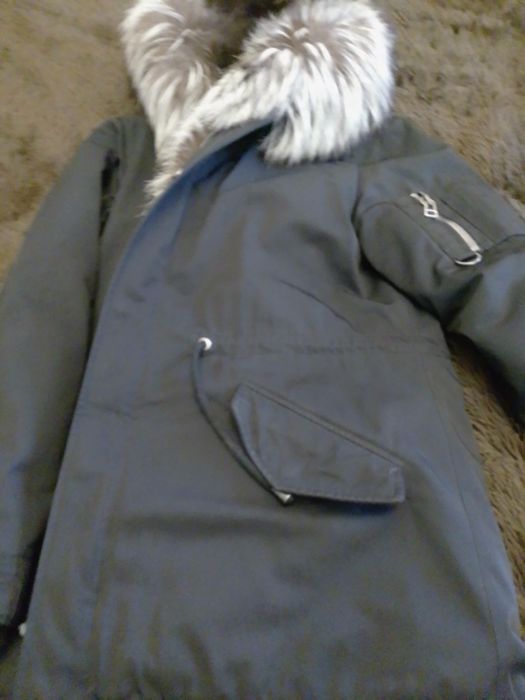 Мужская парка с мехом чернобурки