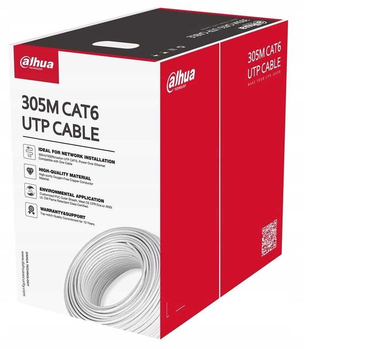 Kabel UTP 6 Cat CU DAHUA - czysta miedź