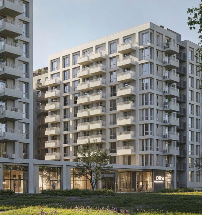 2к квартира з терасою 61,77 м². Поруч біля парку. ЖК Джем Сімейний