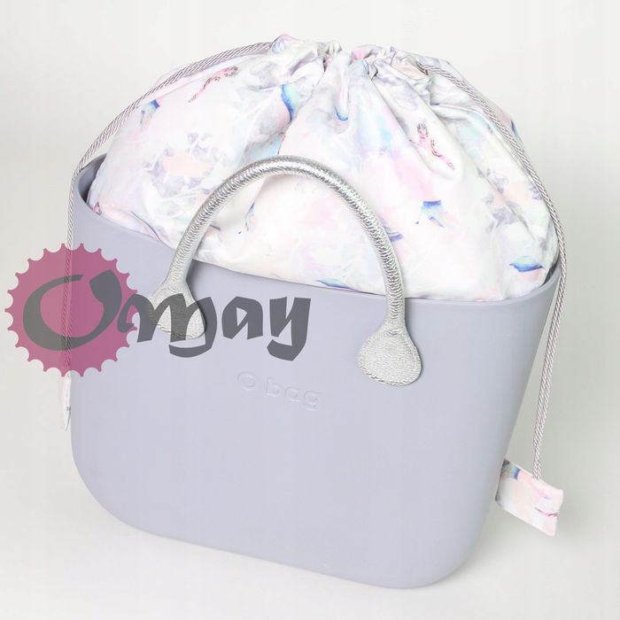 organizer worek do OBAG STANDARD pastel ptaszki 2 kieszenie komin OMAY