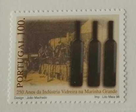 Série Selos 250 anos da Indústria Vidreira na Marinha Grande - 1998