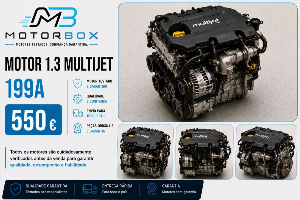 Motor 1.3 Multijet 199A Fiat Opel Suzuki Garantia 12 Meses