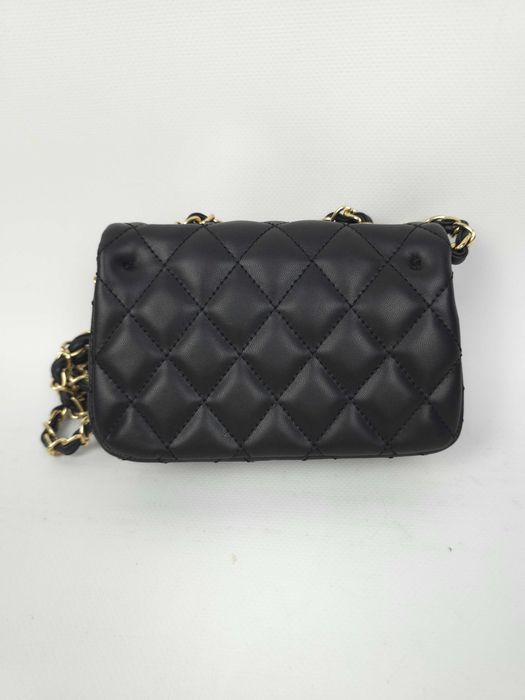 Chanel pikowana torebka czarna damskie