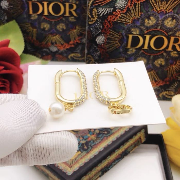 Dior kolczyki złote nowe