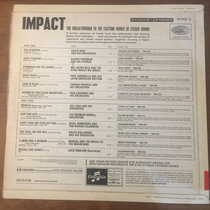 Vinil Impact - 1968
