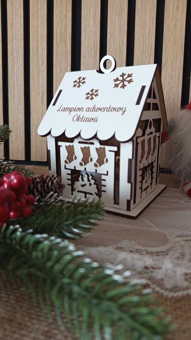 Lampion adwentowy z imieniem - Kominek