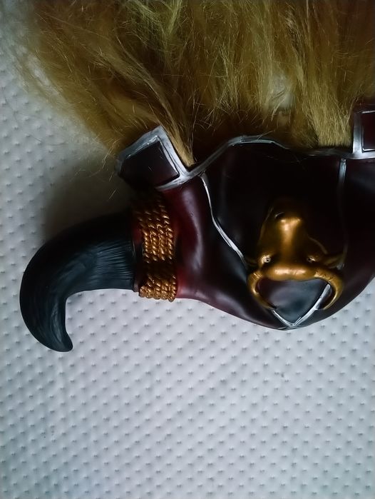 Карнавальна маска Вікінг силіконова з волоссям безрозмірна